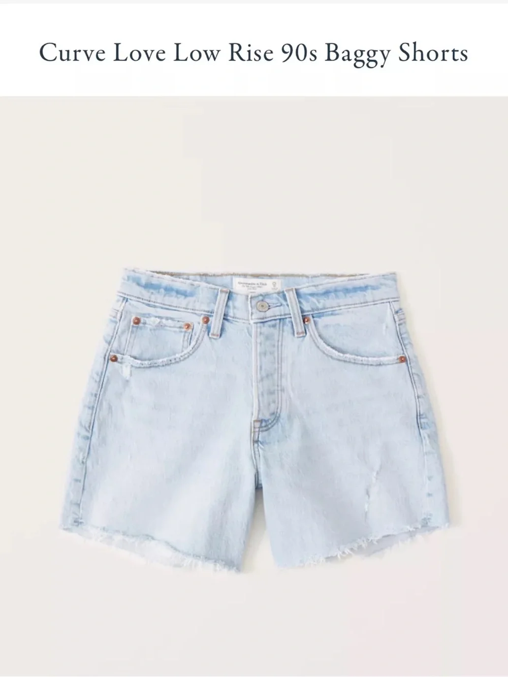 Abercrombie & Fitch 90’s baggy curve love low rise light wash
